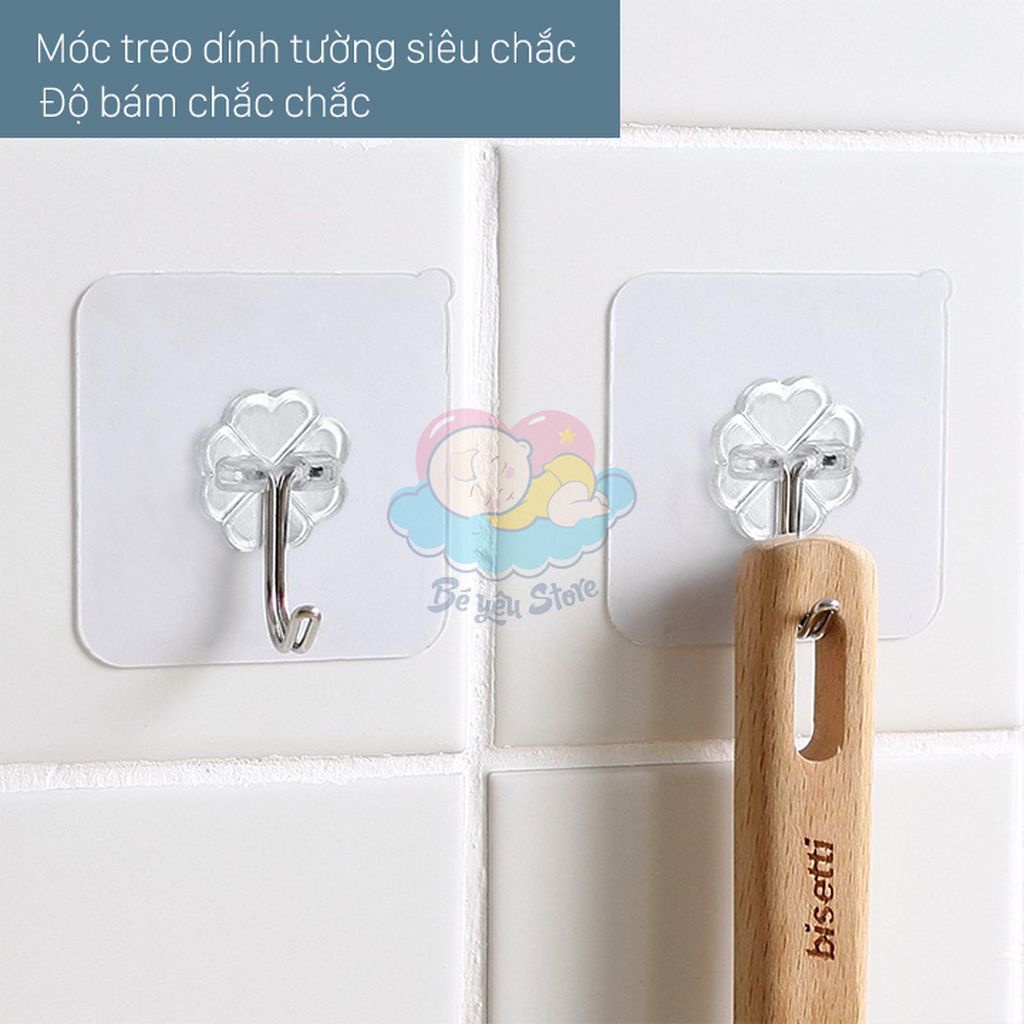 Móc treo đồ dán tương siêu dính, chịu lực cao