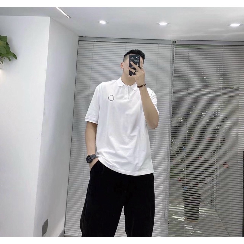 Áo polo cộc tay hàn quốc mã HQ1 có hoạ tiết đơn giản dễ mặc, Áo phông có cổ thời trang nam btshop từ 45 đến 75 kg