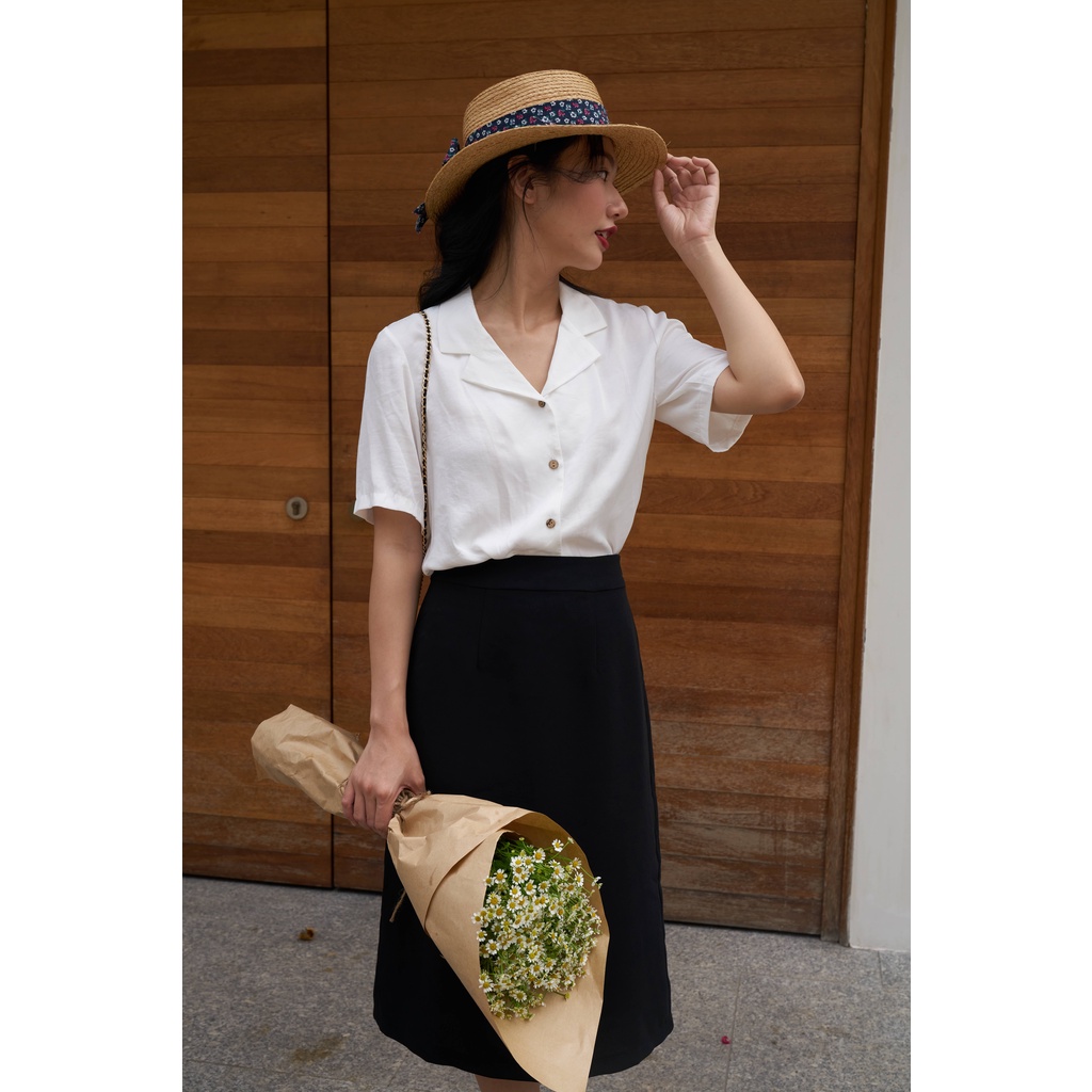 ÁO SƠ MI LỤA CỔ GIẢ VEST CAO CẤP