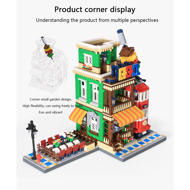 Bộ Đồ Chơi Xếp Hình Cửa Hàng Thị Trường 1922 Mảnh Cho Bé