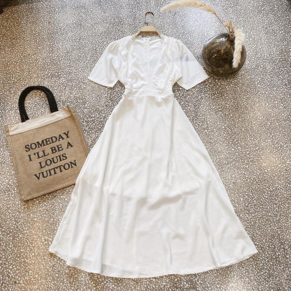 Đầm Maxi trắng dự tiệc, đầm cưới. [HÀNG CHẤT LƯỢNG] | BigBuy360 - bigbuy360.vn