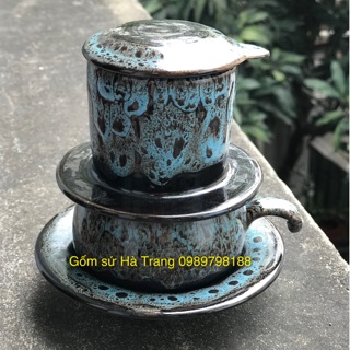 Phin pha cafe men hoả biến gốm sứ Bát Tràng cao cấp