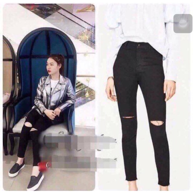 Quần hm rách gối xuất dư