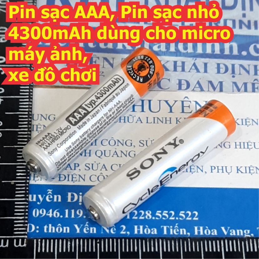 Pin sạc AAA, Pin sạc nhỏ 1200mAh / 4300mAh dùng cho micro, máy ảnh, xe đồ chơi VV kde5800