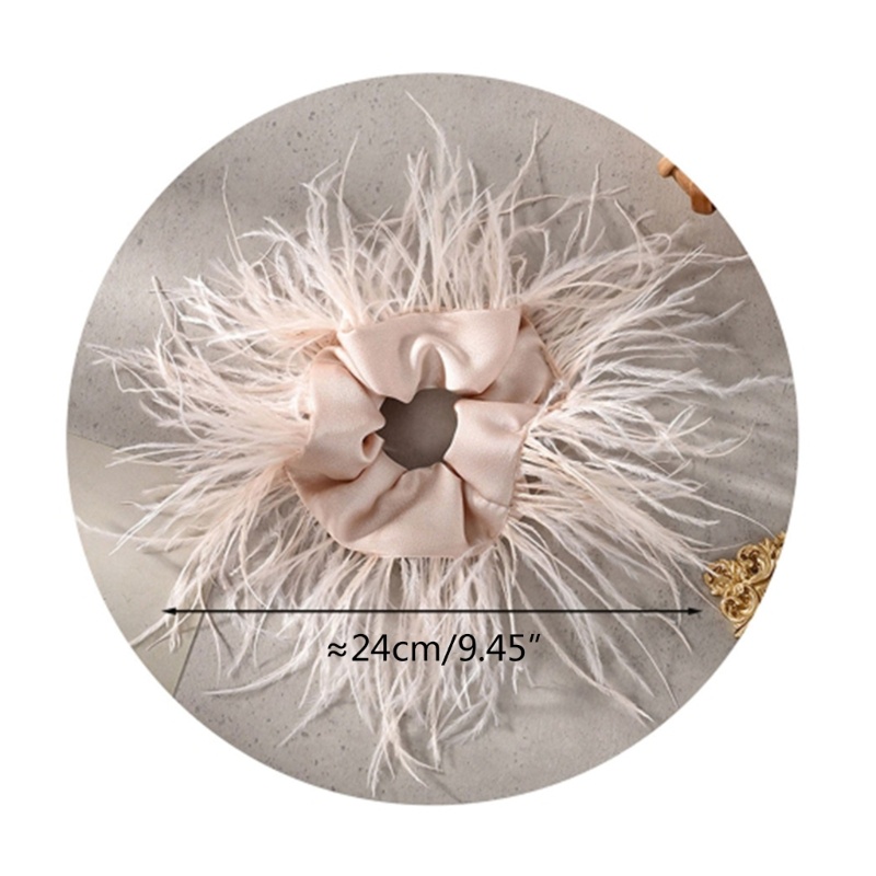 Dây Cột Tóc Đuôi Ngựa Đính Lông Vũ