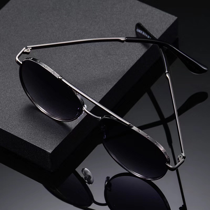 Kính Mát Chống Tia UV400 Tròng Phân Cực Hình Tròn Phong Cách lv Thời Trang Mới 2022 Cho Nam Và Nữ