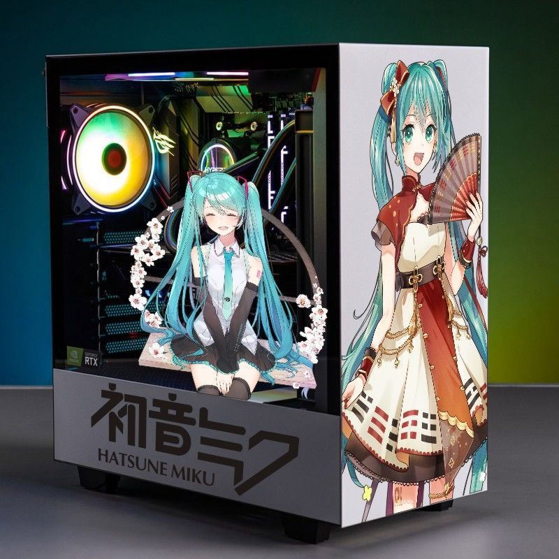 1 Set Miếng Dán Máy Tính Hình Hoạt Hình Hatsune MIKU Chất Lượng Cao