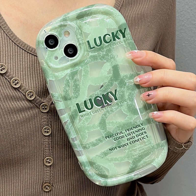 Ốp Điện Thoại Họa Tiết Graffiti Màu Xanh Lá Cây Cho iPhone 12 13 11 Pro Max X Xs Max Xr ehvx