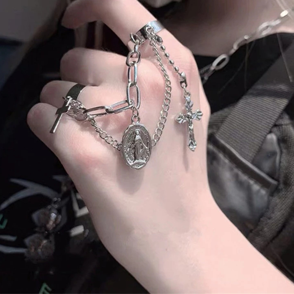 Nhẫn nam nữ thiết kế mở phong cách hiphop đường phố