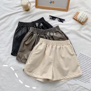 Quần Short Da Cao Cấp Nữ Phiên Bản Hàn Quốc Quần Ống Rộng Quần Da Ôm Hơn Nhìn Ngoài Mặc Giày Bốt Quần