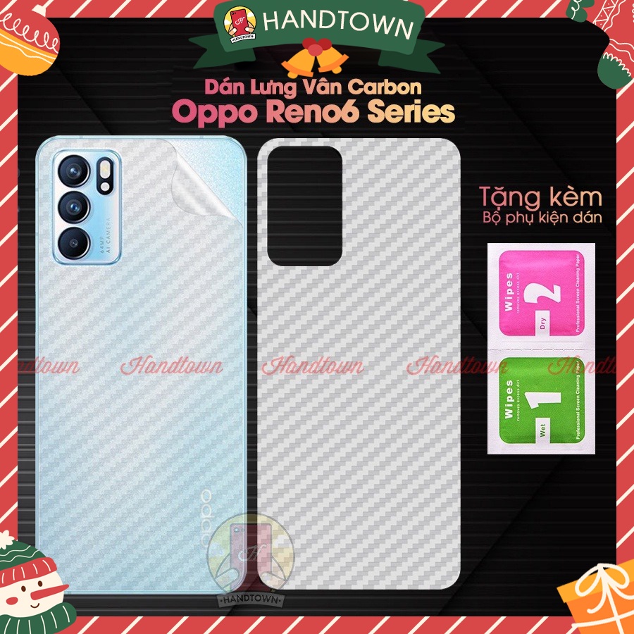 Dán Lưng Cacbon Oppo Reno 6 Reno5 4 Pro Pro+ Plus 4G 5G Reno2 2Z 2F Ace Tản Nhiệt Chống Xước Bảo Vệ Mặt Lưng Cao Cấp
