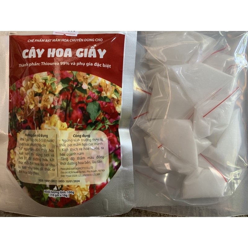 Chế phẩm bón cây hoa giấy làm cây ngừng sinh trưởng thân lá, thúc bật mầm hoa ra nhiều, ra hoa quanh năm, tăng độ thắm m
