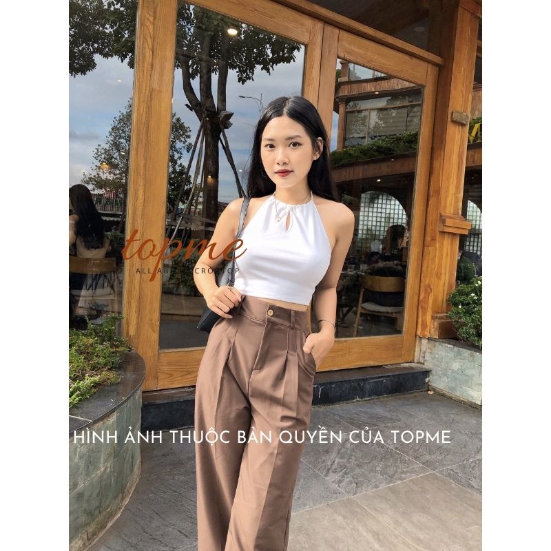 Áo Croptop Yếm, Áo Croptop Nữ Cổ Yếm Thun Mềm Co Dãn | TOPME CTCY02