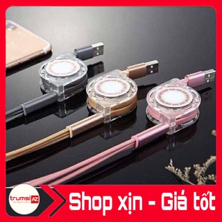 Cáp sạc 3 đầu rút microusb lightning type c tiện lợi