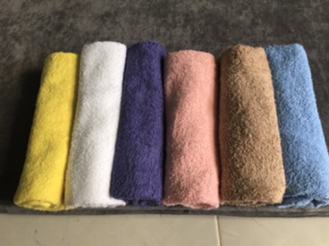 KHĂN GỘI ĐẦU COTTON MONG THẤM NƯỚC TỐT, NHANH KHÔ KT 32x80cm (dành cho salon Tóc, spa) 5 MÀU NHƯ HÌNH