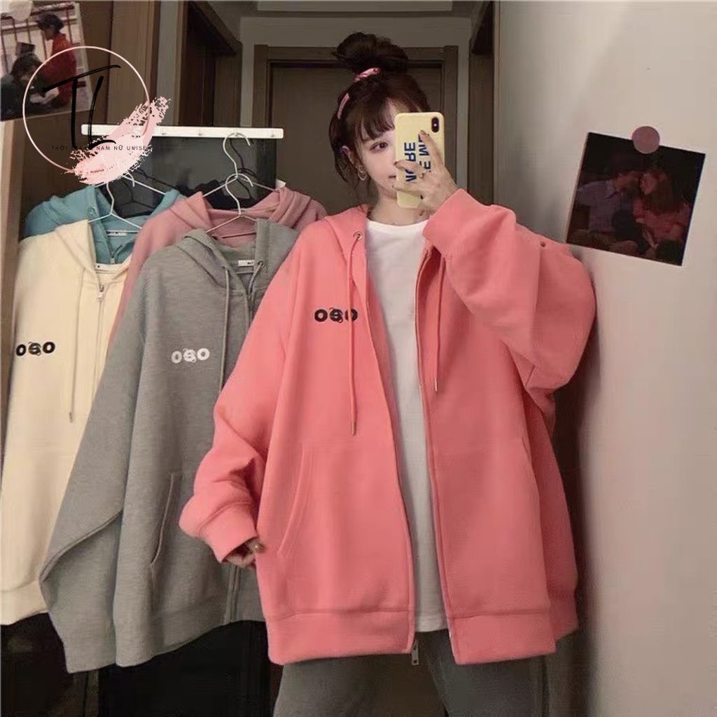 Áo khoác nỉ nam nữ phong cách Unisex mới lạ, áo Hoodie kéo khóa dáng rộng cao cấp cực đẹp dễ phối đồ KNN41