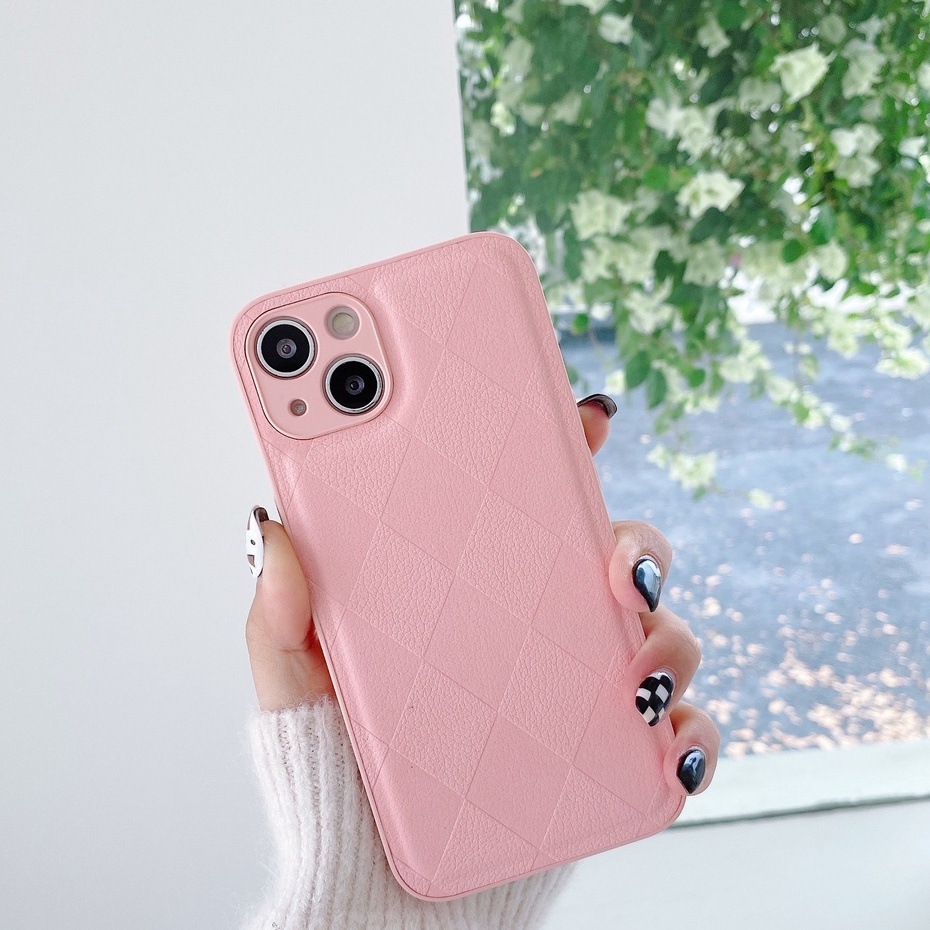 Ốp lưng iPhone Giả Da Hình Quả Trám Bảo Vệ Cam cho iPhone 13 Pro Max 12 Pro Max 11 Pro Max - MIKA STUDIO