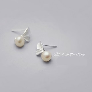Bông tai bạc Tiệm bạc 21 Centimeters Leaf & Pearl