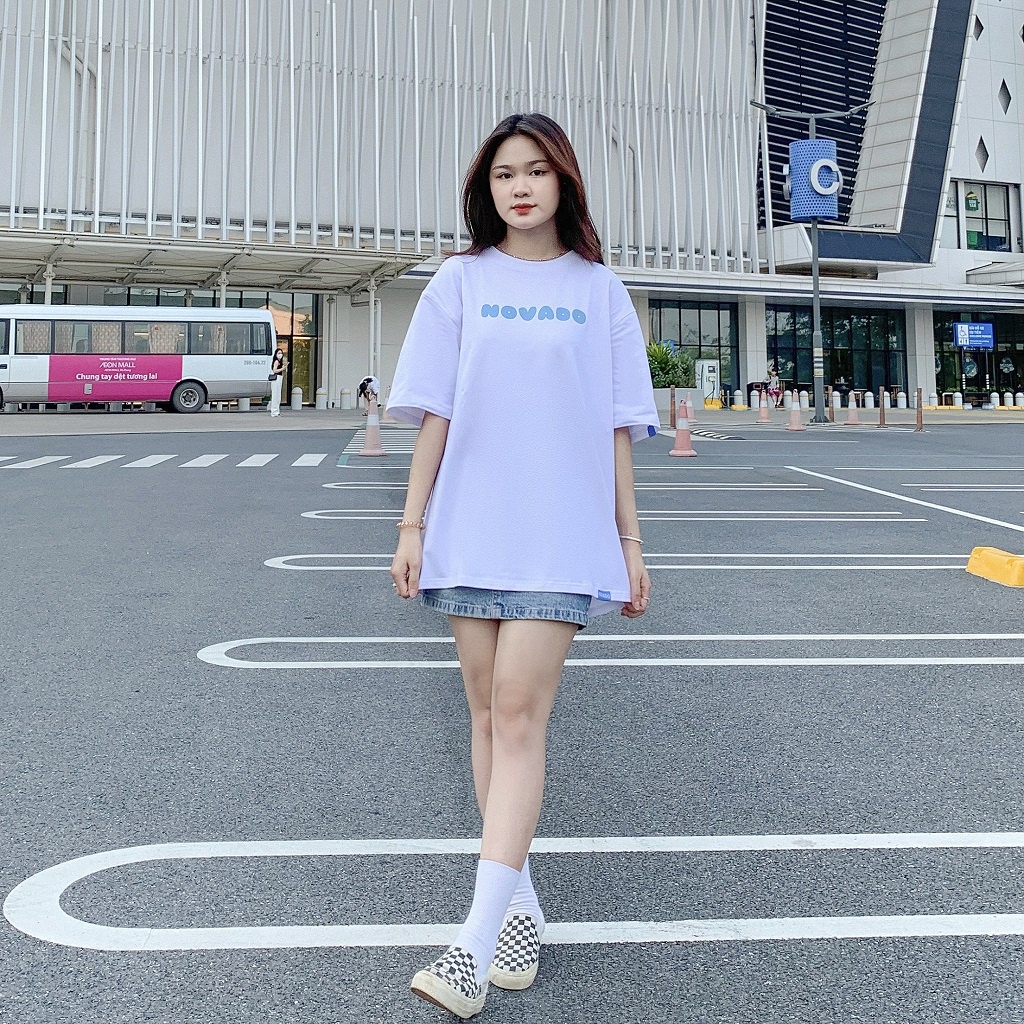 Áo Thun Unisex Local Brand Novado Fashion Basic Cotton 4 Chiều Nam / Nữ Form Rộng Thoáng Mát Trắng N17T-LG
