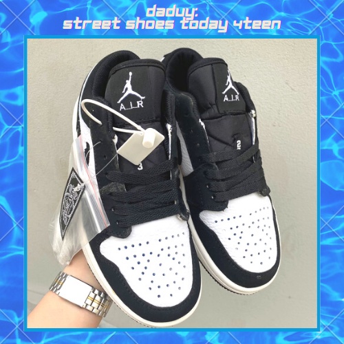 Giày air jordan đen 1:1 Panda trắng đen cổ thấp thể thao unisex nam nữ đi chơi, đi học, đi làm, giày đôi, nhóm đủ 36->43