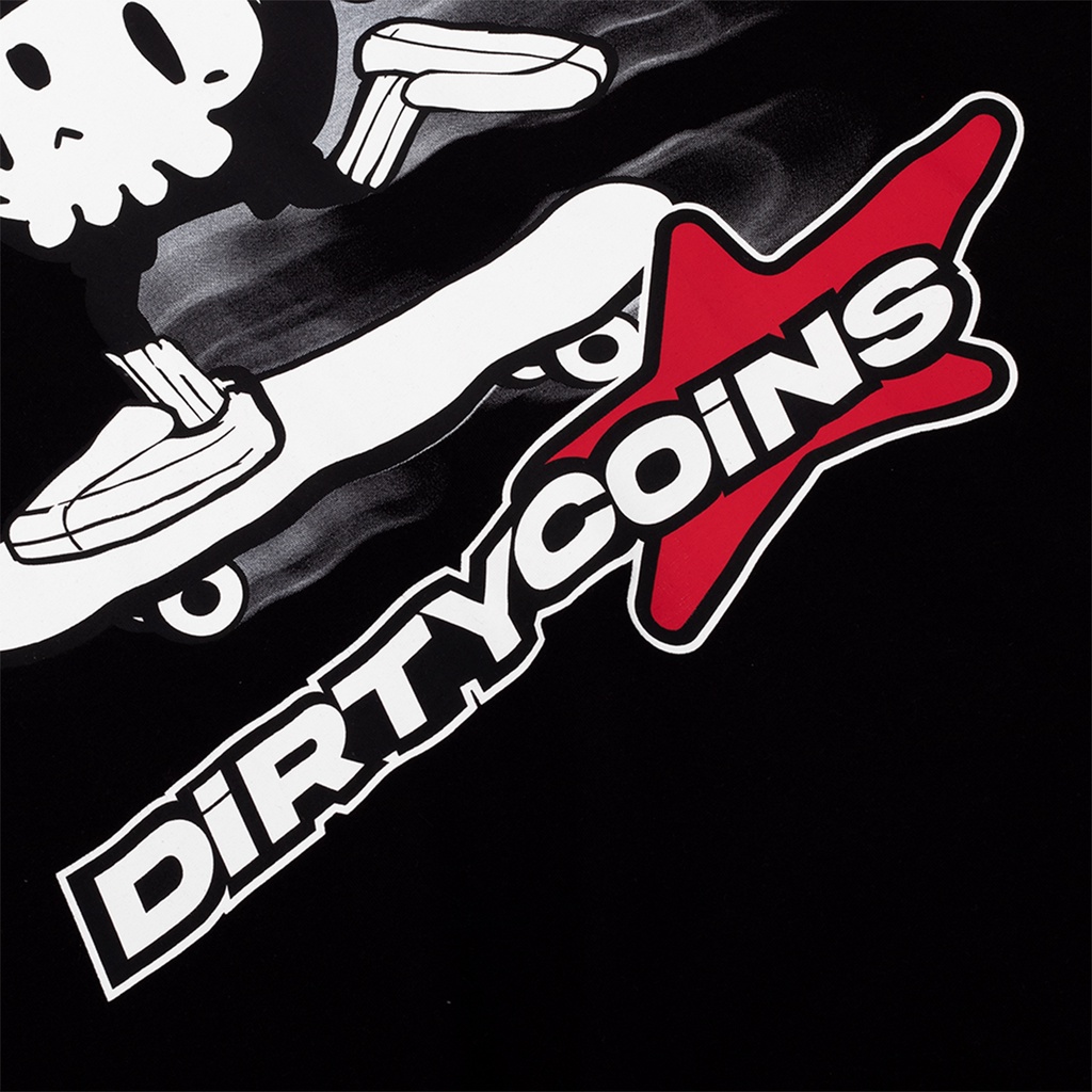DirtyCoins Áo thun Skateboarding T-shirt - Black