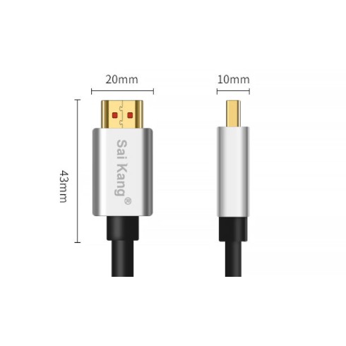 Cáp HDMI Saikang 2.0-Chiều dài 10 mét - Saikang 2.0- 10m