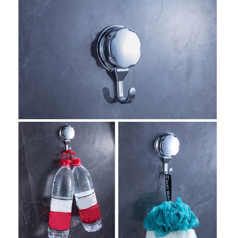 1 / 3 Móc Treo Đồ Có Giác Hút Chân Không Bằng Crom