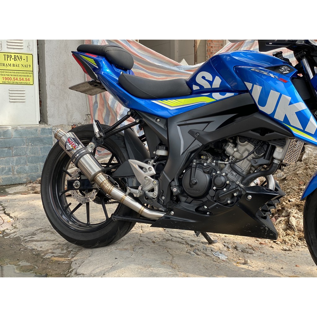 Pô WRX GP K1 tròn màu inox