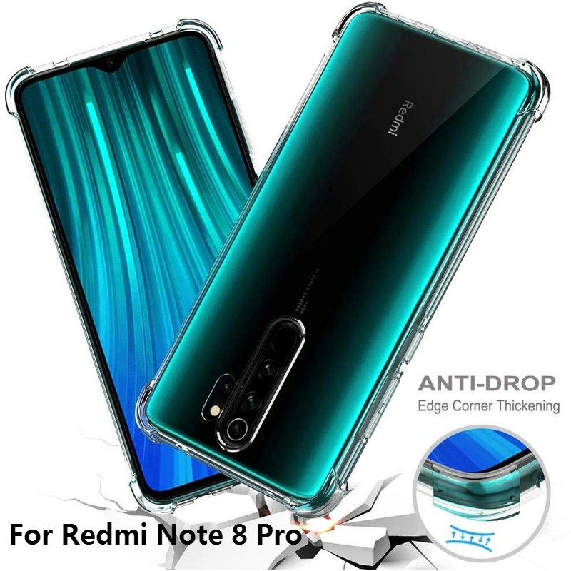 Ốp điện thoại TPU dẻo trong suốt chống sốc cho Xiaomi Redmi Note 8T Note 8ProNote 8 Pro Note 7 Pro