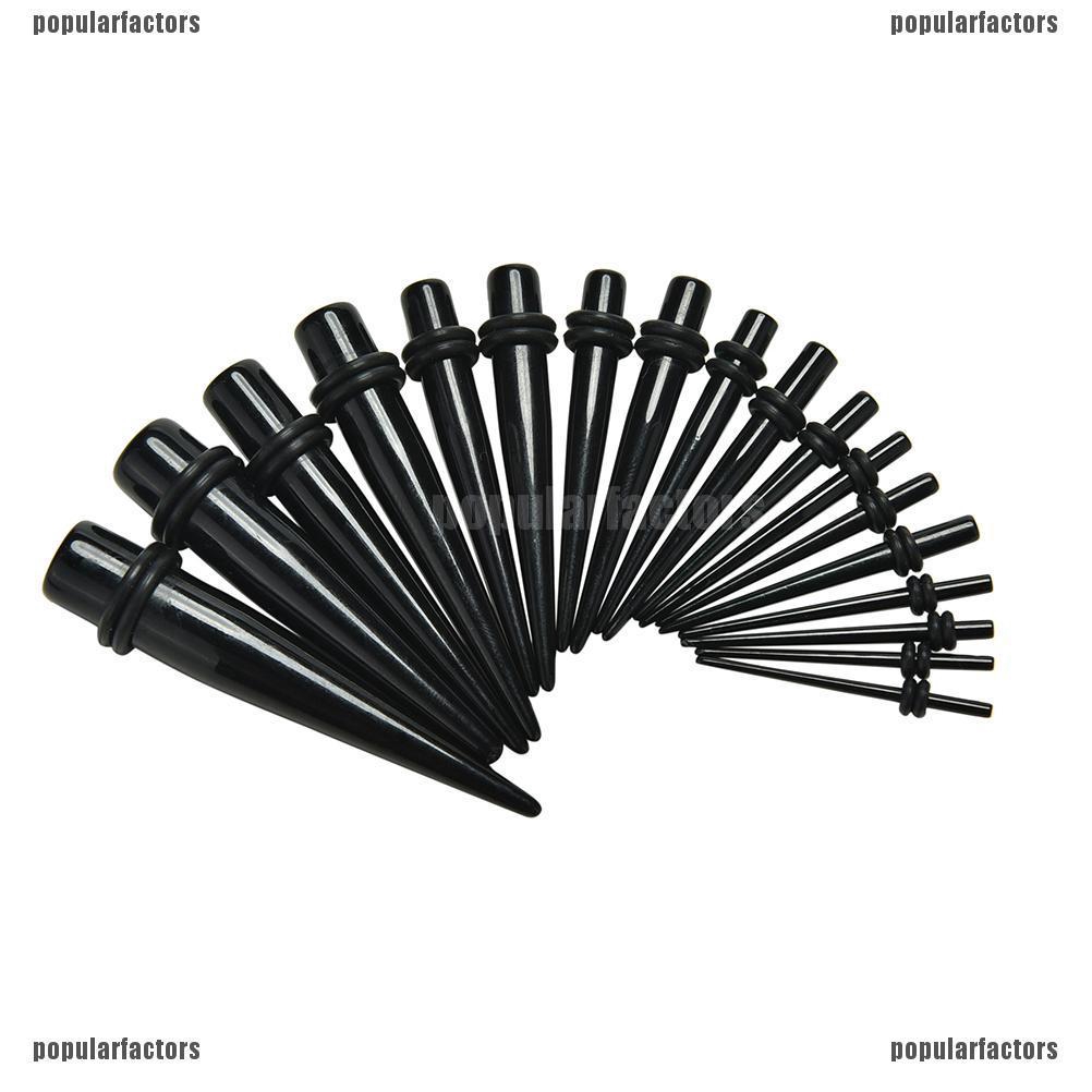 2 Bông Tai Bằng Thép Không Gỉ Màu Đen Thời Trang