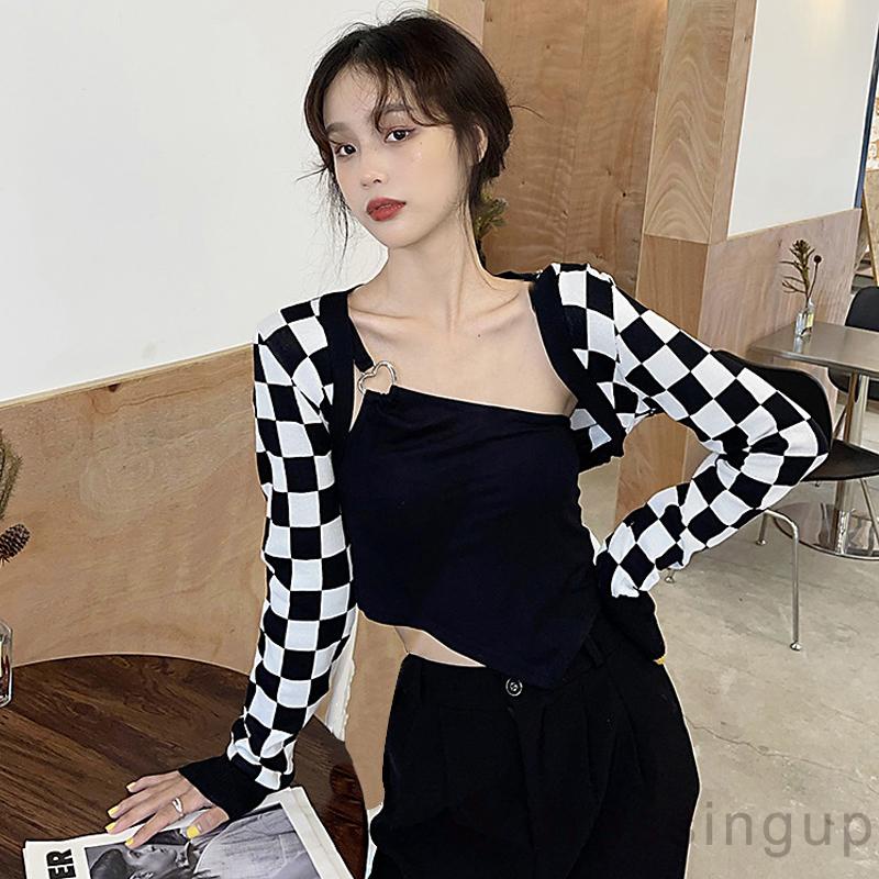 Áo Sát Nách Màu Đen Trơn Thiết Kế Lệch Tà Sành Điệu Cho Nữ