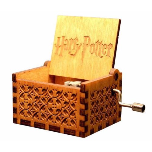 Hộp nhạc phong cách Harry Potter bằng gỗ
