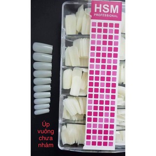 Móng úp HSM chưa nhám  (form vuông) màu đục 500 móng