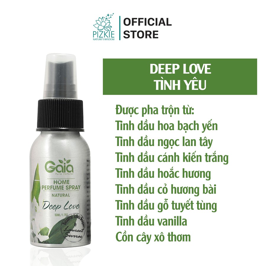 Tinh Dầu Xịt Phòng DEEP LOVE | Làm Cuộc Sống Nhẹ Nhõm Và Ngọt Ngào Hơn | Chai 50ml