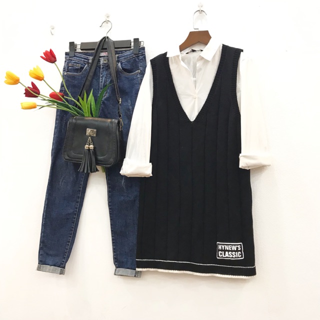 Yếm len hoạ tiết