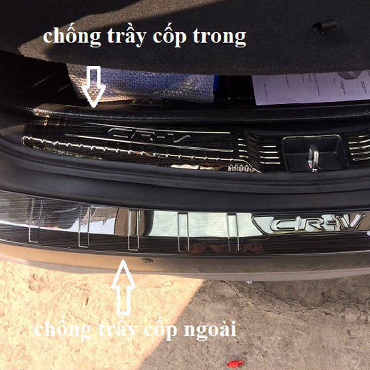 Ốp Chống Trầy Xước Cốp Bên Trong INOX Honda CRV 2016-2020