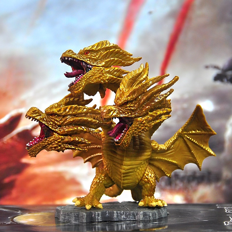 Bộ 7 mô hình Godzilla Chibi, Rồng 3 đầu KING GHIDORAH, MORTHA, RODAN size 9cm
