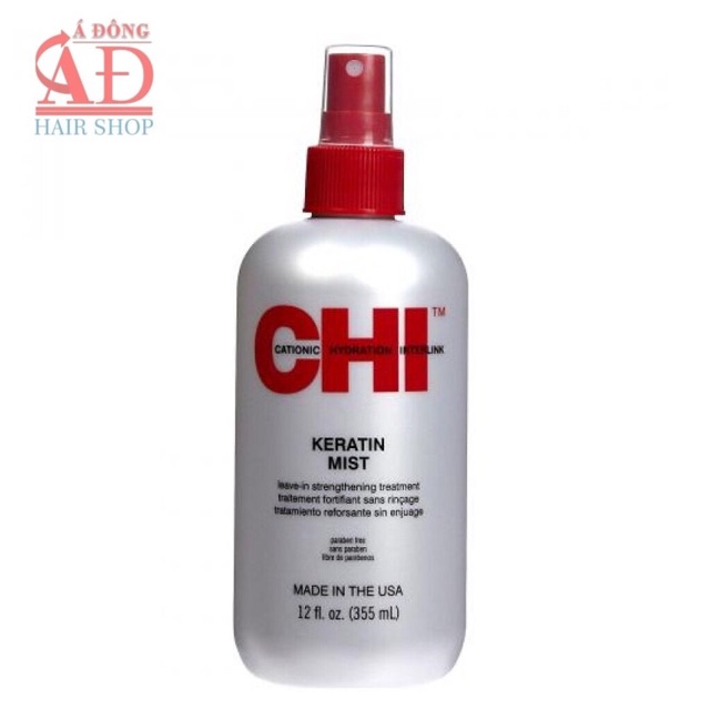 Xịt dưỡng tóc CHI Keratin Mist Leave-in Strengthening Treatment 355ml