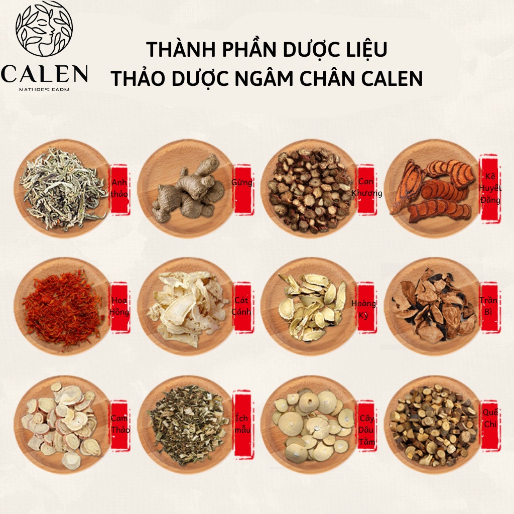 Ngâm chân thảo dược xương khớp Calen giúp đả thông kinh lạc, ngủ ngon giấc, giảm đau do thoái hóa