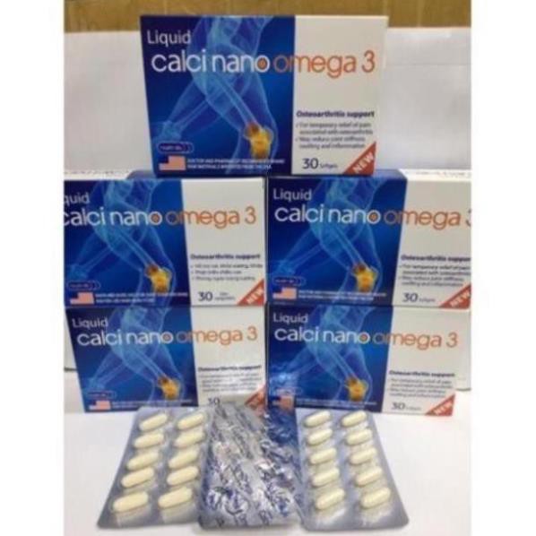 Viên uống Liquid Calci nano omega 3 hỗ trợ phòng ngừa loãng sương, phát triền chiều cao