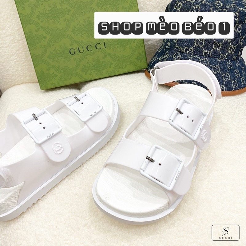 Sandal gc quai ngang đế bằng fullbox