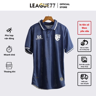 Set bộ thể thao nam Thailand màu xanh than - đồ đá banh nam ngắn tay form âu thoáng mát Leaguestore