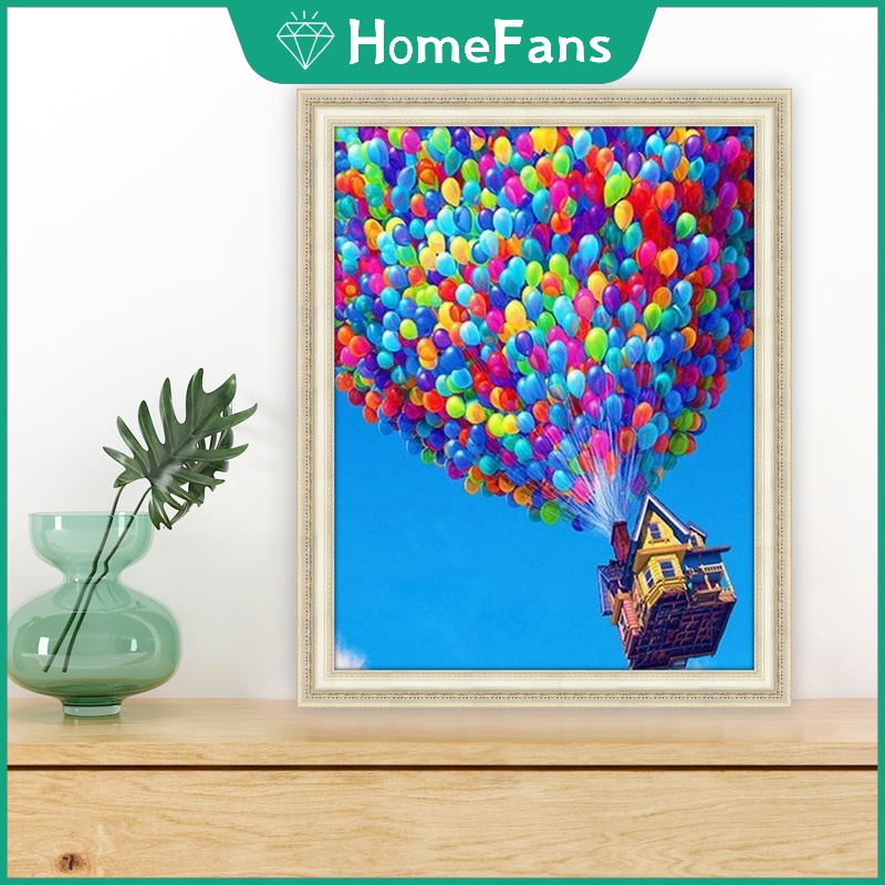 Bộ Tranh Đính Đá 5D Tự Làm Hình Quả Bóng 40x50cm Trang Trí Nhà Cửa