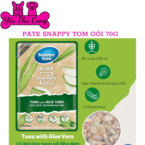 Pate SNAPPY TOM Hương Vị Trái Cây Cho Mèo 70g-YÊU THÚ CƯNG