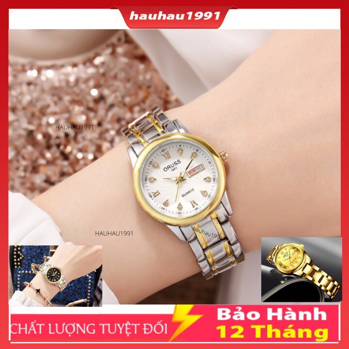 Đồng hồ nữ Đeo Tay ORUSS Chống Thấm Nước dây đeo Thép Không Gỉ Thời Trang,Tặng Kèm Pin Xịn Bảo Hành 12 Tháng