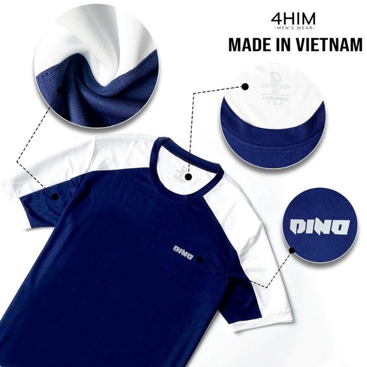 Bộ cộc tay nam thể thao hè 4HIM vải cá sấu cotton cao cấp bộ mặc nhà nam mùa hè phù hợp mặc nhà chơi thể thao