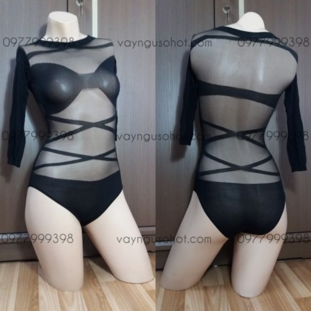 ( ảnh thật tự chụp ) bodysuit bộ liền 1 mảnh kèm tất đùi sexy | BigBuy360 - bigbuy360.vn