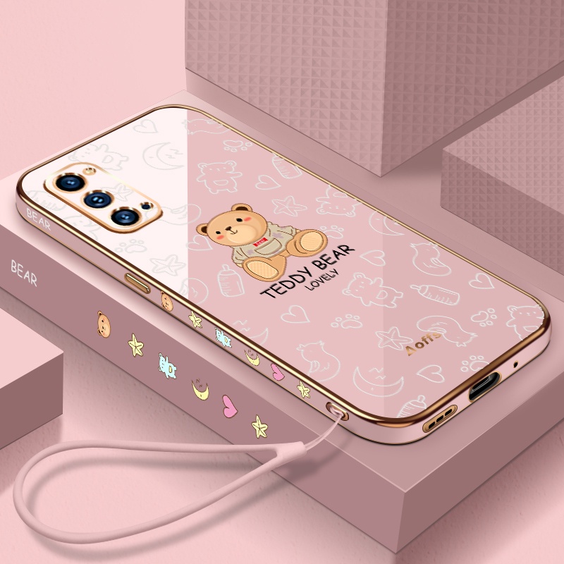 Ốp Điện Thoại Viền Thẳng Cho oppo reno 4 4g oppo reno 4 pro 4g oppo reno 4 se oppo reno 5 oppo reno 5 pro reno 5 pro plus Hoạt Hình