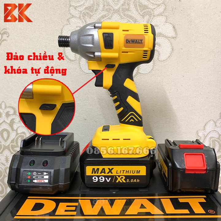 Máy Bulong DEWALT 99V - Bắn Vít, Khoan Tường dùng Pin 10 CELL - 100% Lõi Đồng - KHÔNG CHỔI THAN