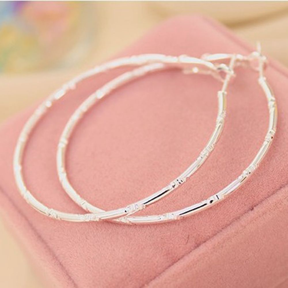 MXMUSTY Sexy Personality Geometric Big Circle Hoop Dangle Earrings Bamboo Joint Style Circle Earrings